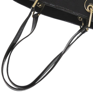 美品 グッチ 120840 GGキャンバス ブラック トートバッグ 黒 0410【中古】GUCCI