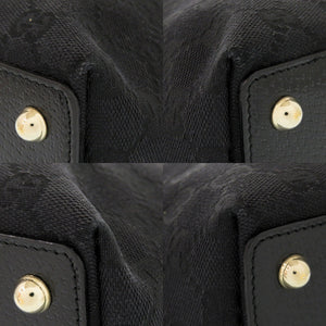 美品 グッチ 120840 GGキャンバス ブラック トートバッグ 黒 0410【中古】GUCCI