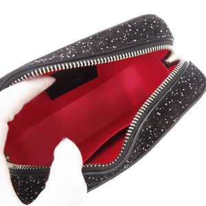 美品 クリスチャンルブタン 1185109 スウェード レザー ブラック チェーンショルダーバッグ 黒 0420【中古】Christian Louboutin