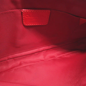 美品 クリスチャンディオール トロッター オブリーク パテントレザー レッド 赤 ショルダーバッグ 0446【中古】Christian Dior