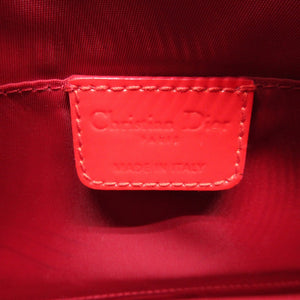 美品 クリスチャンディオール トロッター オブリーク パテントレザー レッド 赤 ショルダーバッグ 0446【中古】Christian Dior