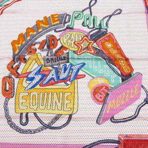 未使用品 エルメス カレ70 シュヴァロスコープ ネオン ポワンティエ Chevaloscope Neon スカーフ シルク BLANC 0453【中古】HERMES