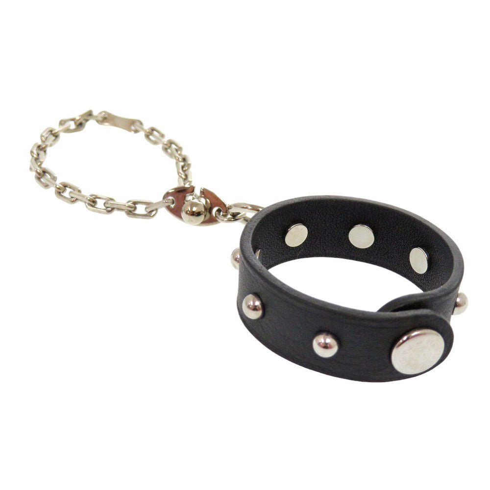 新品同様 エルメス グローブホルダー 182041G スイフト ブラック キーホルダー 黒 0460【中古】HERMES