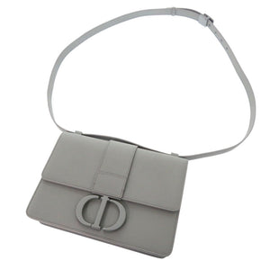 新品同様 クリスチャンディオール 30 モンテーニュ M9203UMOS レザー グレー ショルダーバッグ 0468【中古】Christian Dior