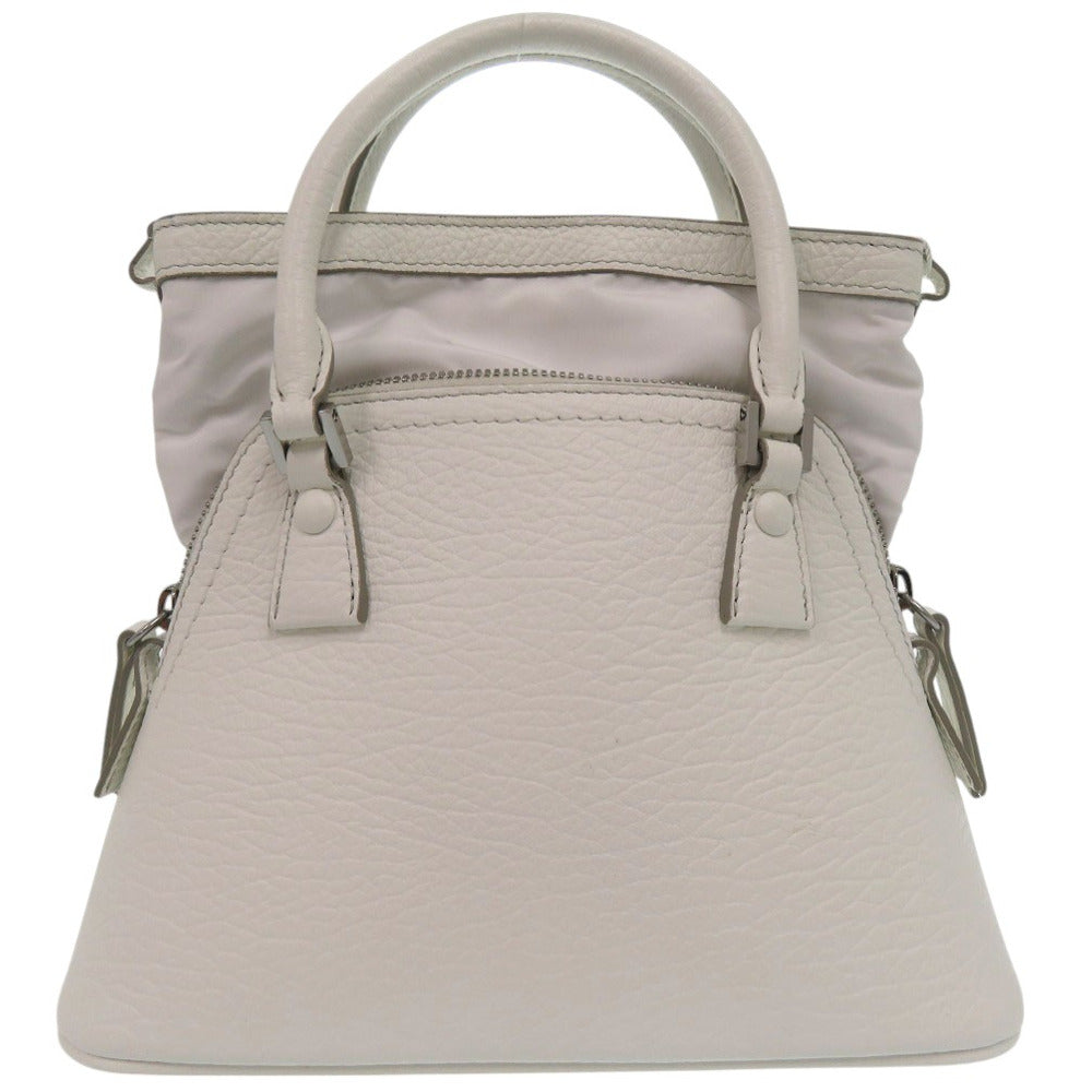 新品同様 メゾン マルジェラ 5AC マイクロ 2WAY ショルダーバッグ エンボスレザー S56WG0081 P0396 レザー ホワイト 0488【中古】Maison Margiela