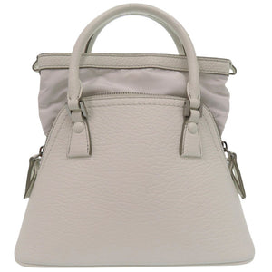 新品同様 メゾン マルジェラ 5AC マイクロ 2WAY ショルダーバッグ エンボスレザー S56WG0081 P0396 レザー ホワイト 0488【中古】Maison Margiela