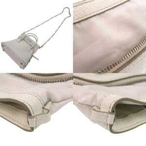 新品同様 メゾン マルジェラ 5AC マイクロ 2WAY ショルダーバッグ エンボスレザー S56WG0081 P0396 レザー ホワイト 0488【中古】Maison Margiela