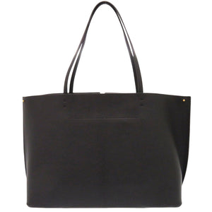 新品同様 ヴァレンティノ ガラヴァーニ Vロゴ レザー ブラック トートバッグ 黒 0511【中古】Valentino Garavani