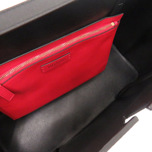 新品同様 ヴァレンティノ ガラヴァーニ Vロゴ レザー ブラック トートバッグ 黒 0511【中古】Valentino Garavani