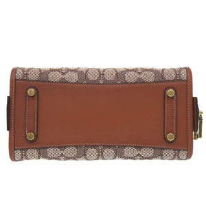 未使用品 コーチ × DISNEY ローグ 25 シグネチャー ウィズ ミッキーマウス アンド フレンズ エンブロイダリー レザー キャンバス 2WAY ショルダーバッグ ブラウン 0528【中古】COACH