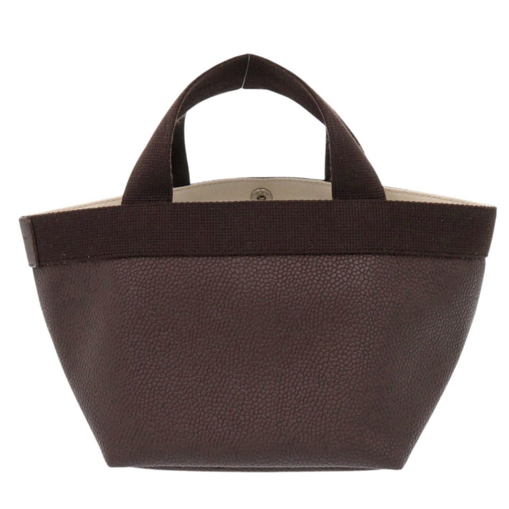 美品 エルベシャプリエ リュクス舟形トートS 701GP コーテッドキャンバス ブラウン ハンドバッグ 0533【中古】Herve Chapelier