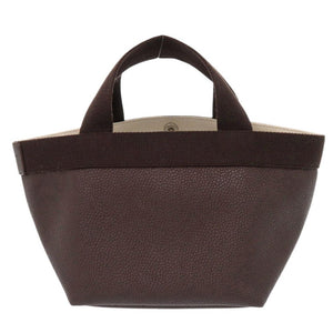 美品 エルベシャプリエ リュクス舟形トートS 701GP コーテッドキャンバス ブラウン ハンドバッグ 0533【中古】Herve Chapelier