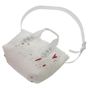 新品同様 クリスチャンルブタン フランジバス 2WAY トートバッグ ショルダーバッグ Frangibus 3215121 コットンキャンバス ホワイト 0540【中古】Christian Louboutin