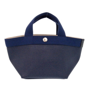 新品同様 エルベシャプリエ リュクス舟形トートS 701GP コーテッドキャンバス ネイビー ハンドバッグ 0554【中古】Herve Chapelier