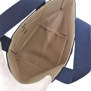 新品同様 エルベシャプリエ リュクス舟形トートS 701GP コーテッドキャンバス ネイビー ハンドバッグ 0554【中古】Herve Chapelier