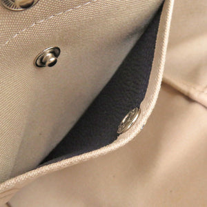 新品同様 エルベシャプリエ リュクス舟形トートS 701GP コーテッドキャンバス ネイビー ハンドバッグ 0554【中古】Herve Chapelier