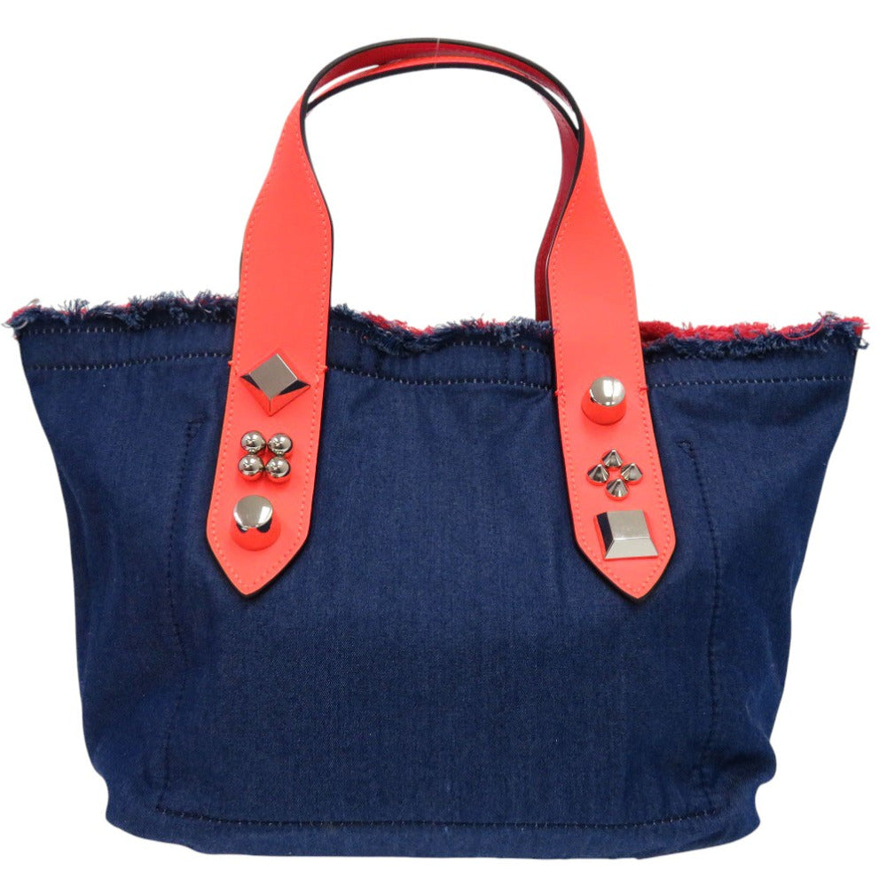 美品 クリスチャンルブタン フランジバス 2WAY トートバッグ ショルダーバッグ Frangibus  3215121 ブルーデニム 0556【中古】Christian Louboutin