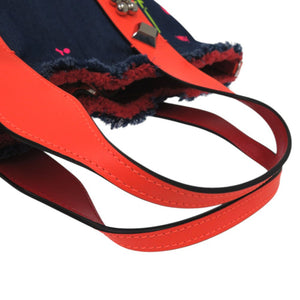 美品 クリスチャンルブタン フランジバス 2WAY トートバッグ ショルダーバッグ Frangibus  3215121 ブルーデニム 0556【中古】Christian Louboutin