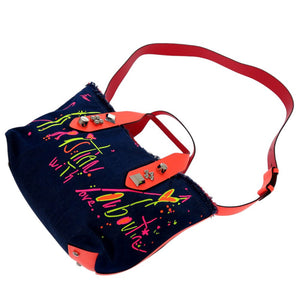 美品 クリスチャンルブタン フランジバス 2WAY トートバッグ ショルダーバッグ Frangibus  3215121 ブルーデニム 0556【中古】Christian Louboutin