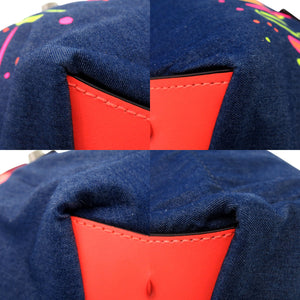 美品 クリスチャンルブタン フランジバス 2WAY トートバッグ ショルダーバッグ Frangibus  3215121 ブルーデニム 0556【中古】Christian Louboutin