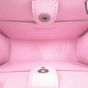新品同様 サルヴァトーレフェラガモ ワンダ 2WAY チェーンショルダー 213984 カーフレザー ピンク ショルダーバッグ 0559【中古】Salvatore Ferragamo