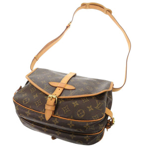 ルイ ヴィトン ソミュール30 モノグラム M42256 ブラウン ショルダーバッグ LV 0585【中古】LOUIS VUITTON