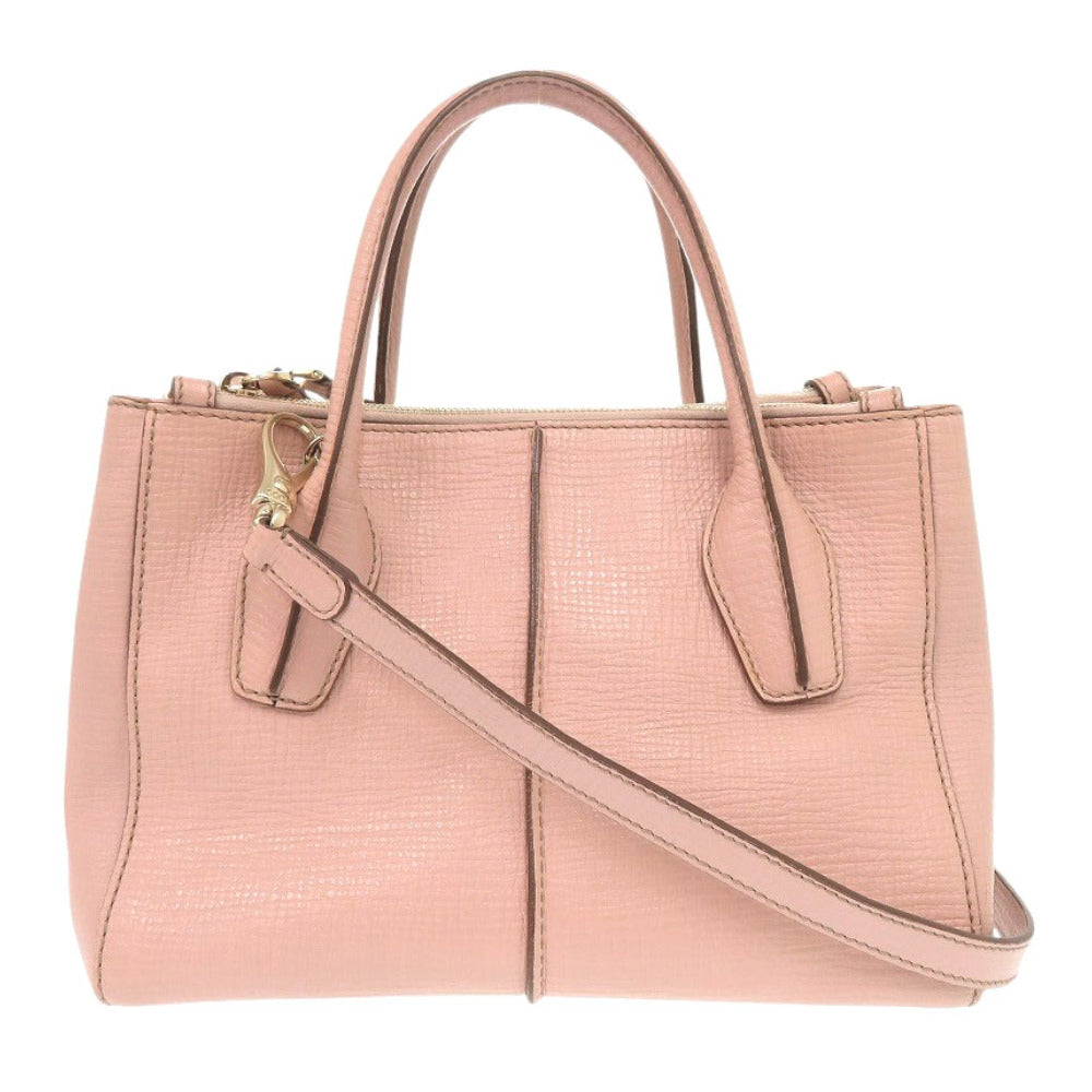 美品 トッズ Dバッグ レザー ピンク 2wayハンドバッグ 0598【中古】TOD’S