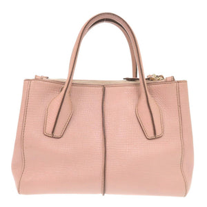 美品 トッズ Dバッグ レザー ピンク 2wayハンドバッグ 0598【中古】TOD’S