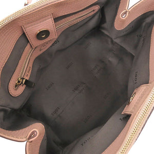 美品 トッズ Dバッグ レザー ピンク 2wayハンドバッグ 0598【中古】TOD’S