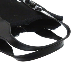 新品同様 クリスチャンルブタン フランジバス トートバッグ 2WAY ショルダーバッグ Frangibus 3215121 コットンキャンバス ブラック 0635【中古】Christian Louboutin