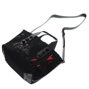 新品同様 クリスチャンルブタン フランジバス トートバッグ 2WAY ショルダーバッグ Frangibus 3215121 コットンキャンバス ブラック 0635【中古】Christian Louboutin