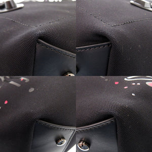 新品同様 クリスチャンルブタン フランジバス トートバッグ 2WAY ショルダーバッグ Frangibus 3215121 コットンキャンバス ブラック 0635【中古】Christian Louboutin