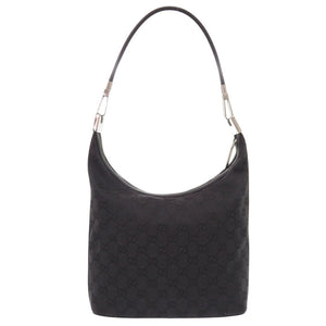 美品 グッチ ワンショルダー 01234 203419 GGキャンバス ブラック ショルダーバッグ 黒 0639【中古】GUCCI