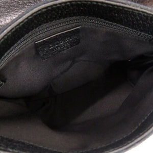 美品 グッチ 131236 GGキャンバス ブラック ウエストバッグ ボディバッグ 黒 0640【中古】GUCCI