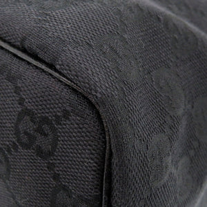 美品 グッチ GG バニティバッグ 化粧ポーチ コスメポーチ 124540 GGキャンバス ブラック 0643【中古】GUCCI