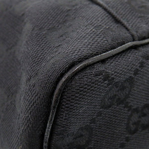 美品 グッチ GG バニティバッグ 化粧ポーチ コスメポーチ 124540 GGキャンバス ブラック 0643【中古】GUCCI