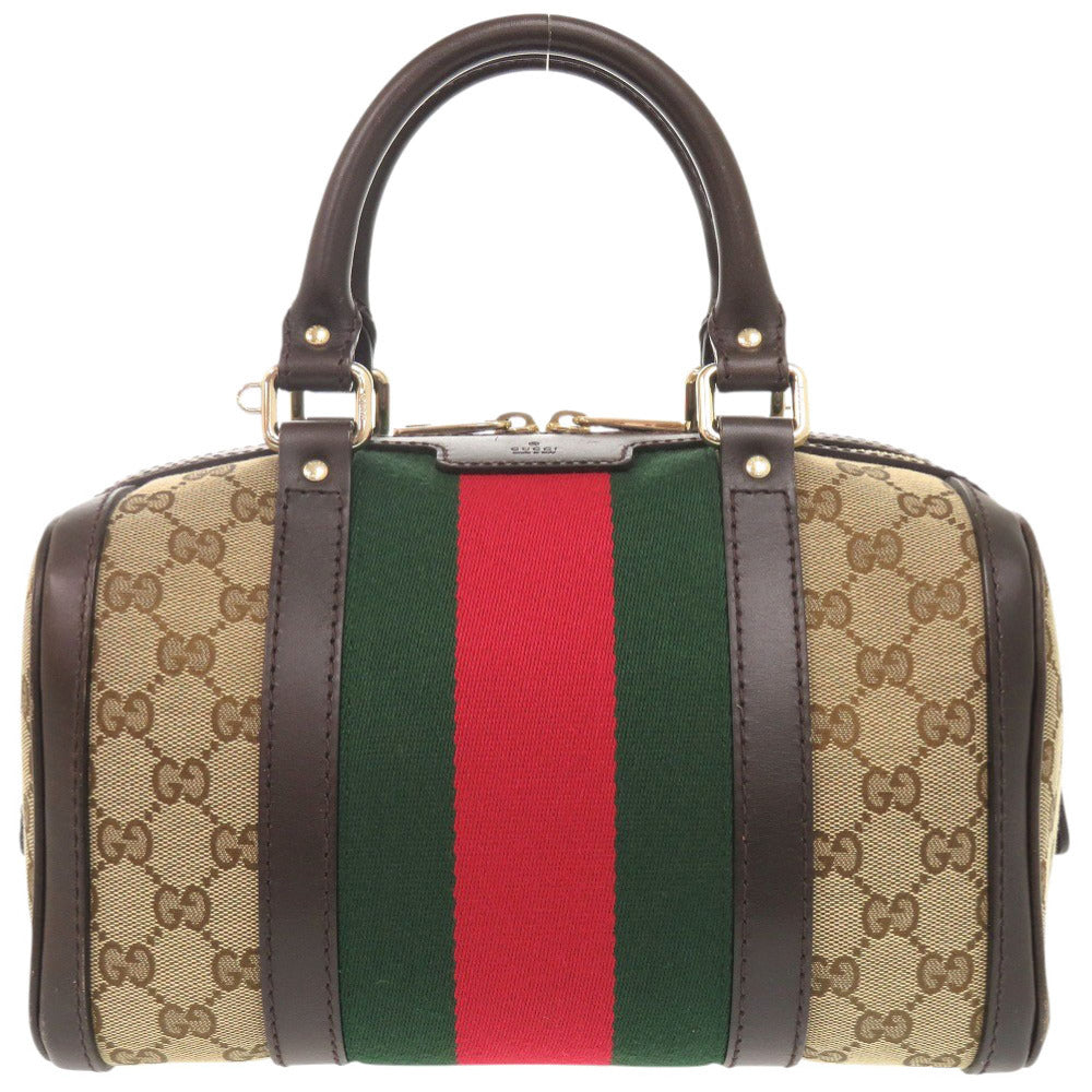 美品 グッチ シェリーライン GGキャンバス 269876 ベージュ ハンドバッグ 0644【中古】GUCCI
