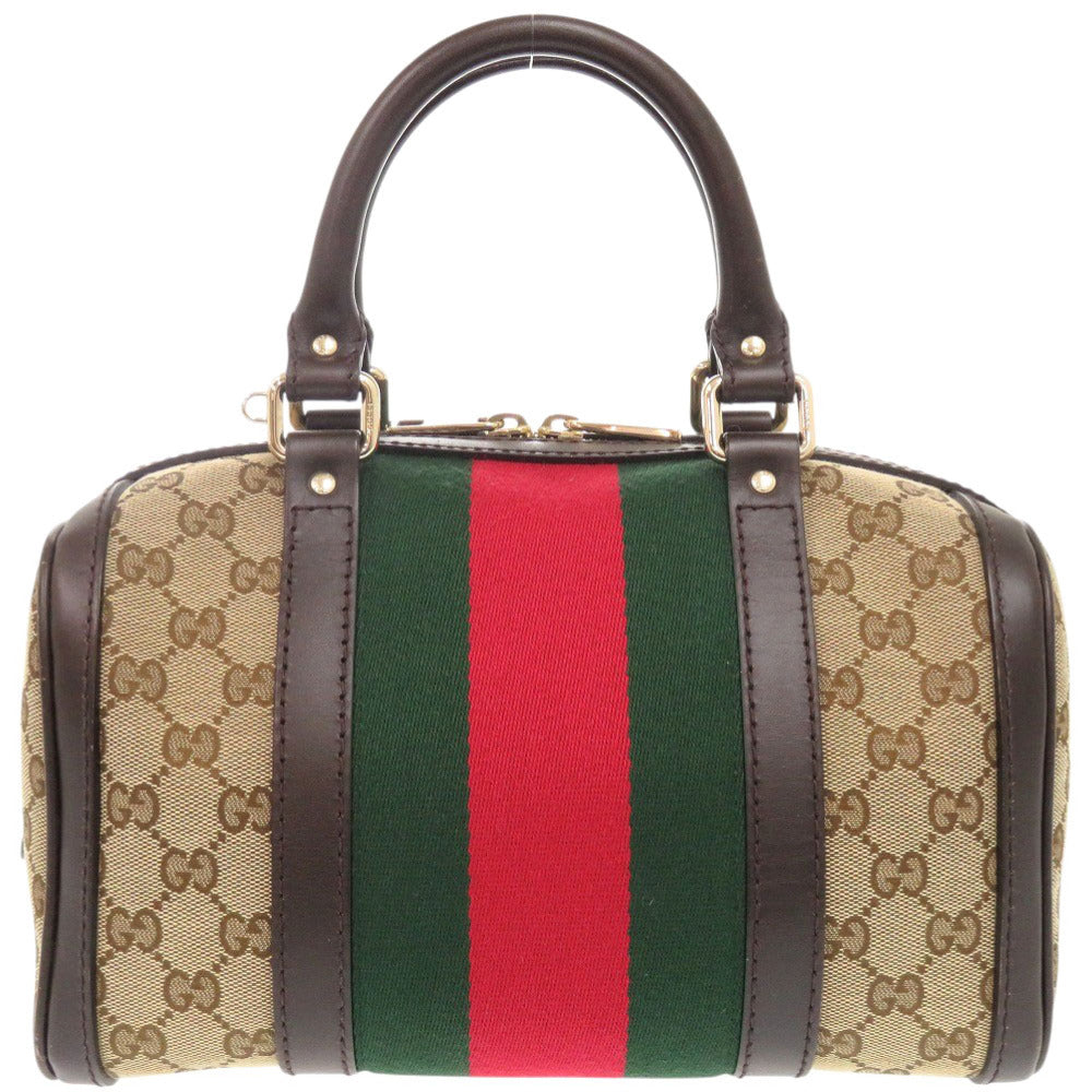 美品 グッチ シェリーライン GGキャンバス 269876 ベージュ ハンドバッグ 0644【中古】GUCCI