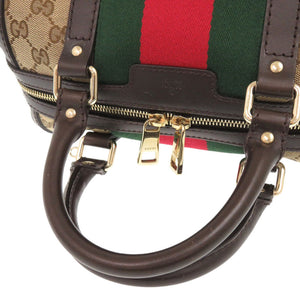 美品 グッチ シェリーライン GGキャンバス 269876 ベージュ ハンドバッグ 0644【中古】GUCCI