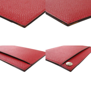 美品 エルメス チュウチュウ セリエ ヴォーエプソン ルージュ レッド □I刻印(2005年製) シルバー金具 パスケース 0672【中古】HERMES