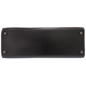 美品 エルメス ケリー32 内縫い ボックスカーフ ブラック ルテニウム金具 □G刻印 ハンドバッグ 黒 0675 【中古】 HERMES
