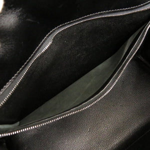 美品 エルメス ケリー32 内縫い ボックスカーフ ブラック ルテニウム金具 □G刻印 ハンドバッグ 黒 0675 【中古】 HERMES