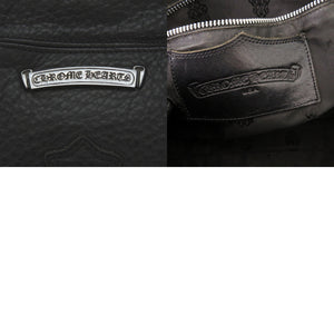 クロムハーツ セメタリークロスパッチ レザー ブラック ハンドバッグ 黒 0683【中古】CHROME HEARTS