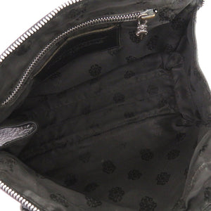 クロムハーツ セメタリークロスパッチ レザー ブラック ハンドバッグ 黒 0683【中古】CHROME HEARTS