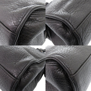 クロムハーツ セメタリークロスパッチ レザー ブラック ハンドバッグ 黒 0683【中古】CHROME HEARTS