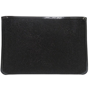 新品同様 クリスチャンルブタン スパイク クラッチバッグ ショルダーバッグ PVC ブラック 0686【中古】Christian Louboutin