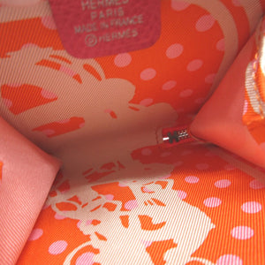 美品 エルメス アザップシルクインコンパクト ヴォーエプソン C刻印(2018年製) ローズアザレ コインケース 財布 0690【中古】HERMES