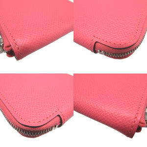 美品 エルメス アザップシルクインコンパクト ヴォーエプソン C刻印(2018年製) ローズアザレ コインケース 財布 0690【中古】HERMES