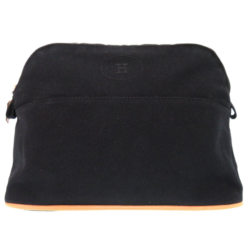 美品 エルメス ボリードポーチ 25 MM コットン ブラック バッグ 黒 0701 【中古】 HERMES