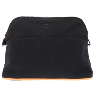 美品 エルメス ボリードポーチ 25 MM コットン ブラック バッグ 黒 0701 【中古】 HERMES